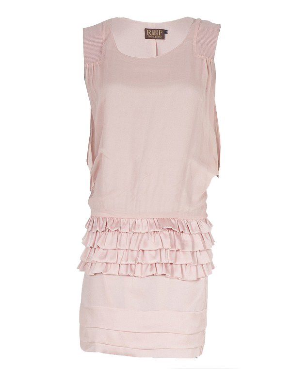 vestido gasa rosa palo RP